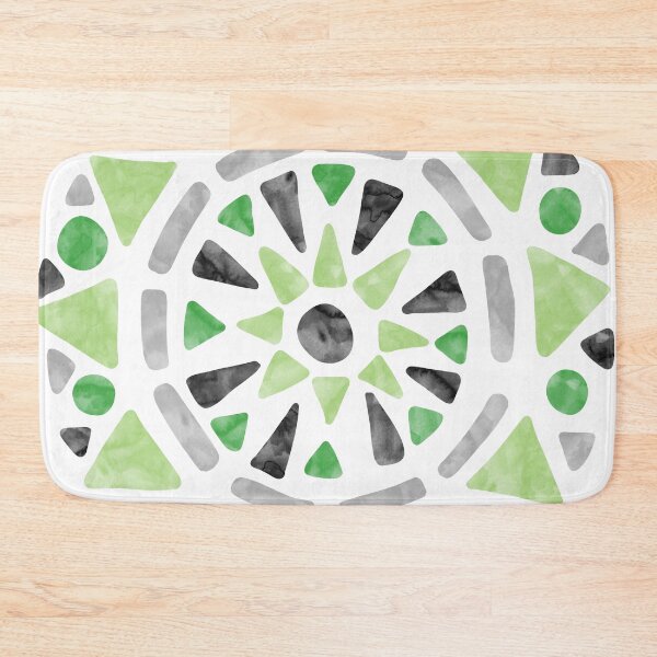 Item preview, Mandala Green Gray Aromantic Aro Pride Flag designed and sold by JoyfulJen.