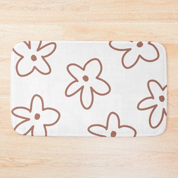 Item preview, Brown Flower Pattern, Minimalist Botanical Art designed and sold by Minimalisign.