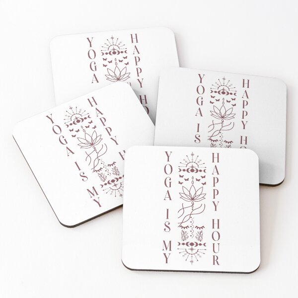 Item preview, Yoga Is My Happy Hour Yoga Teacher Meditation Lotus Flower designed and sold by stylesip.