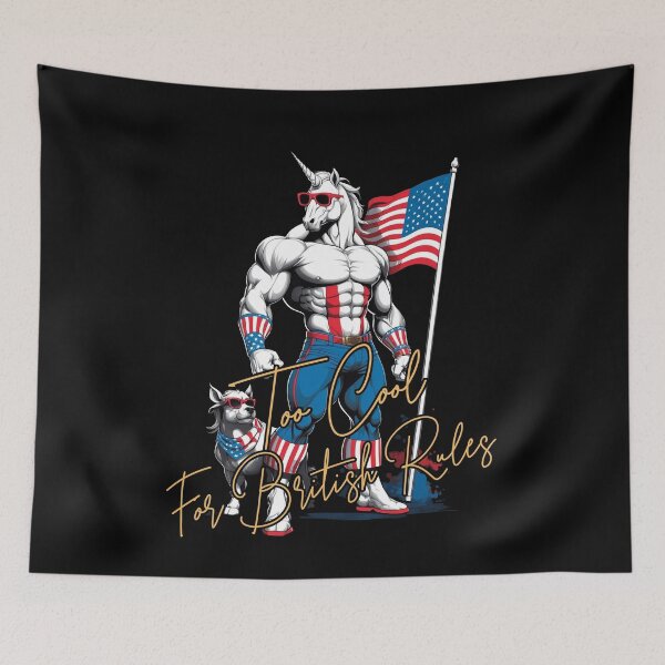 Item preview, Proud Usa Unicorn No British Rules 4th Of July designed and sold by LuminOrb.