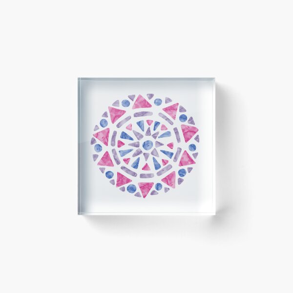 Item preview, Mandala Pink Purple Blue Bisexual Pride Flag designed and sold by JoyfulJen.