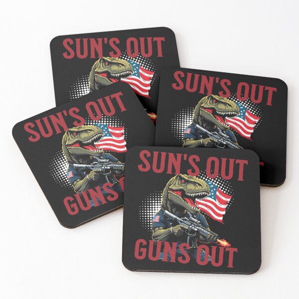 Item preview, Suns Out Guns Out Funny Usa Dinosaur designed and sold by LuminOrb.