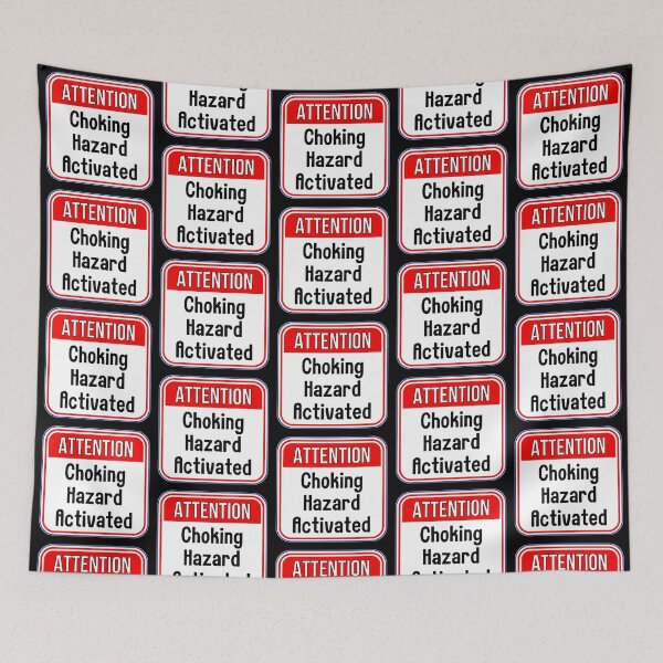 Item preview, ATTENTION:  Choking Hazard Activated - funny warning signs designed and sold by DesignsFromTW-S.