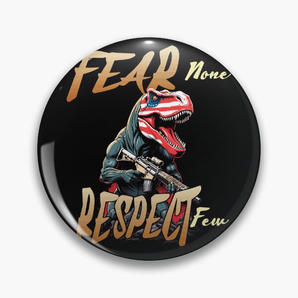Artikelvorschau, Fear None Respect Few Funny USA Dinosaur entworfen und verkauft von LuminOrb.