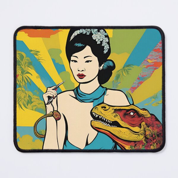 Item preview, Japanese Woman with Dinasour designed and sold by cherryj27.