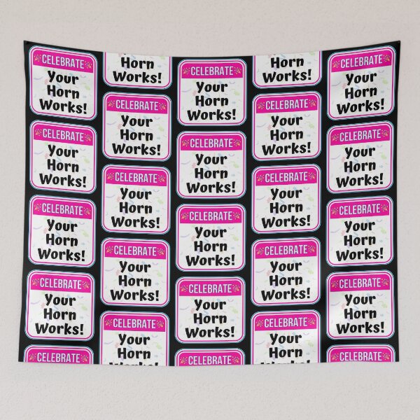 Item preview, CELEBRATE:  Your Horn Works! - funny celebration traffic signs designed and sold by DesignsFromTW-S.