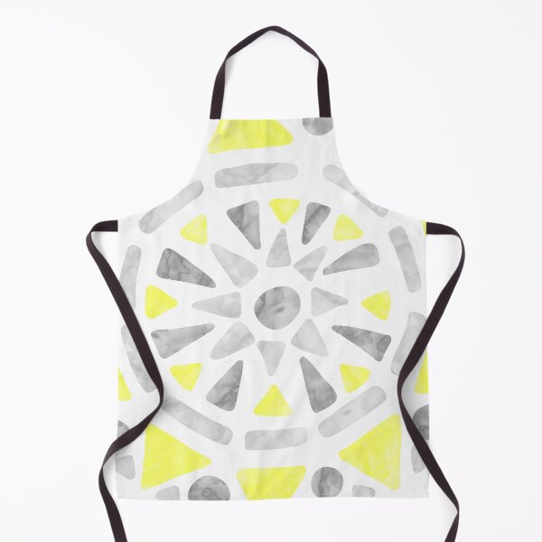 Item preview, Mandala Yellow Gray White Demigender Pride Flag designed and sold by JoyfulJen.