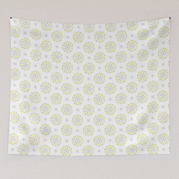 Item preview, Mandala Yellow Gray White Demigender Pride Flag designed and sold by JoyfulJen.