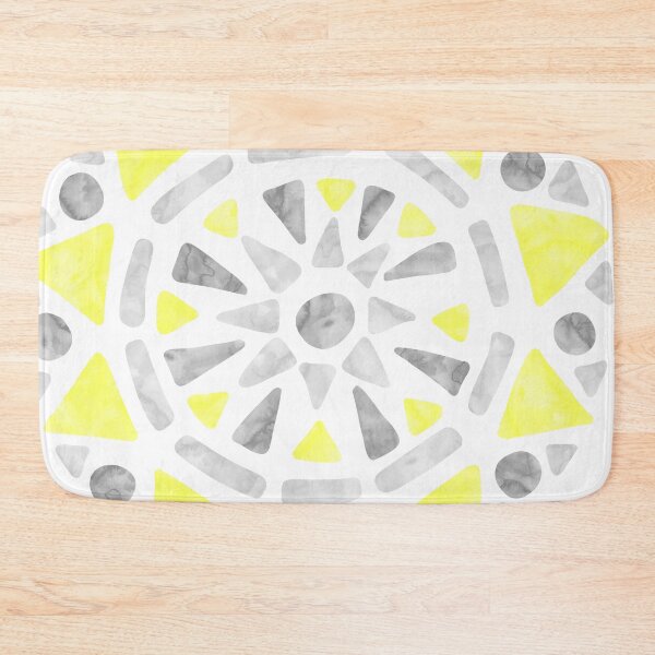 Item preview, Mandala Yellow Gray White Demigender Pride Flag designed and sold by JoyfulJen.