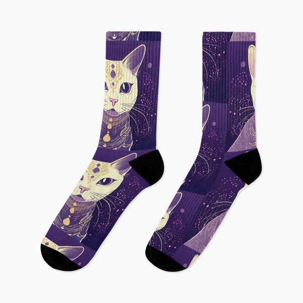 Item preview,  Elegant Cat Portrait with Decorative Elements Against  designed and sold by TIA-shop.
