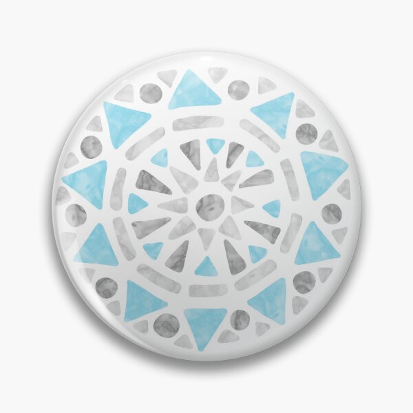Item preview, Mandala Blue Gray White Demiboy Pride Flag designed and sold by JoyfulJen.