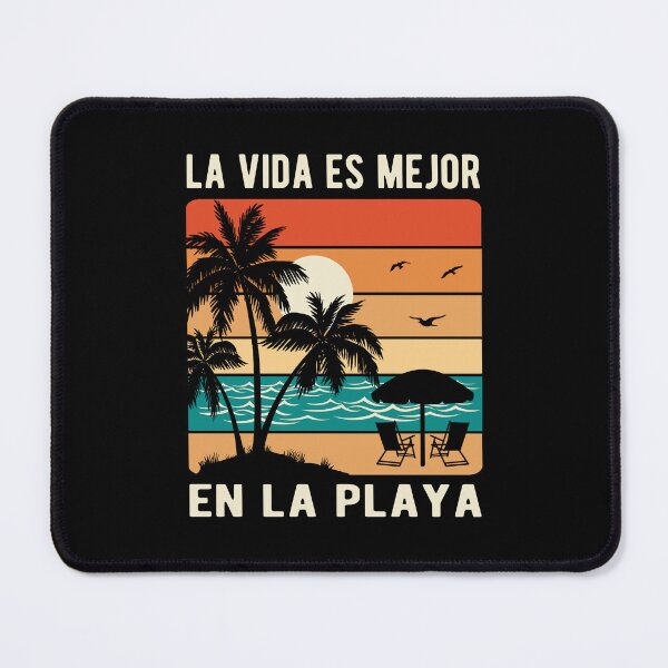 Item preview, Frase española La Vida Es Mejor En La Playa Vintage Sunset Beach designed and sold by Bad Kitty Designz.
