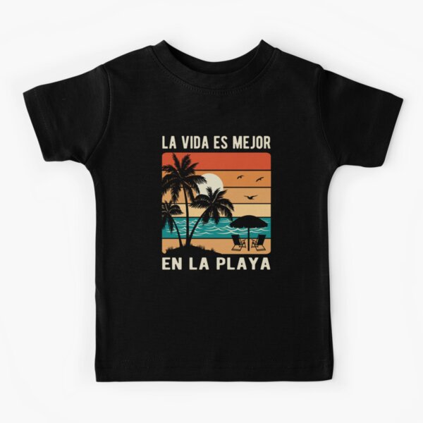Item preview, Spanish Phrase La Vida Es Mejor En La Playa Vintage Sunset Beach   designed and sold by Bad Kitty Designz.