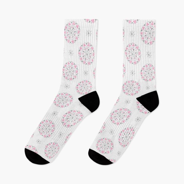 Item preview, Mandala Pink Gray White Demigirl Pride Flag designed and sold by JoyfulJen.