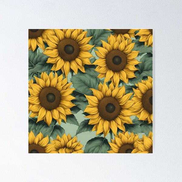 Artikelvorschau, Sonnenblumenmuster mit pastellfarbener Hintergrundfarbe entworfen und verkauft von Creastore.