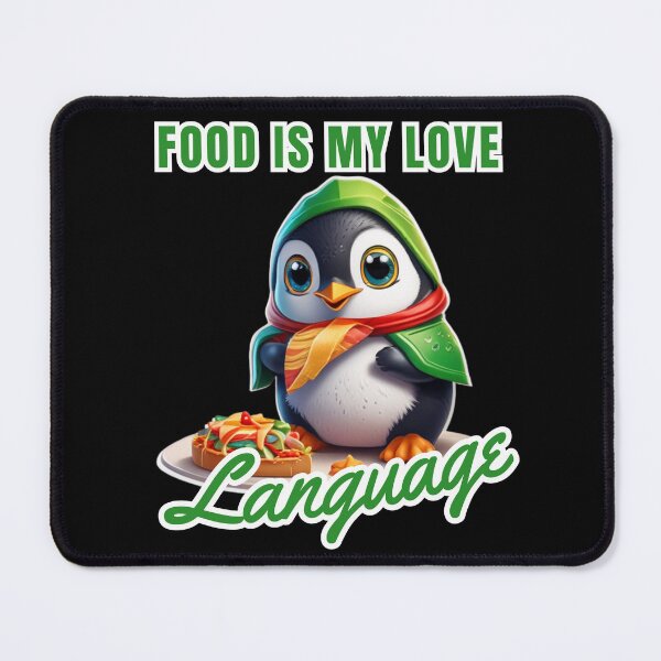 Item preview, Food is my love language for penguin lovers designed and sold by penguinarchives.