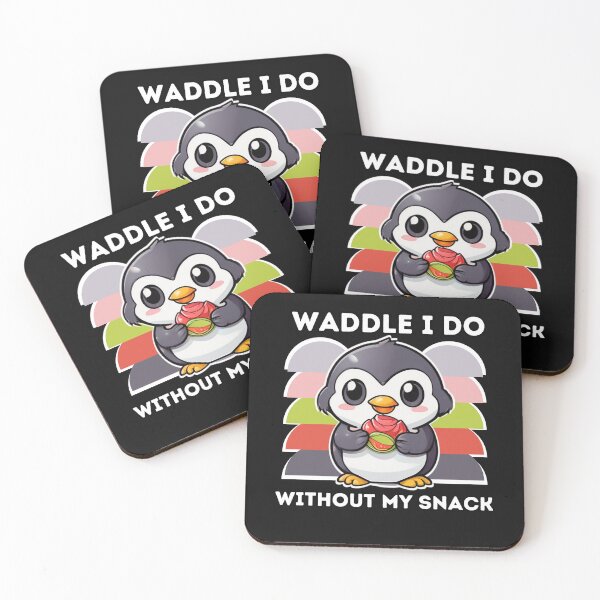 Item preview, Waddle I do without my snack for penguin lovers designed and sold by penguinarchives.