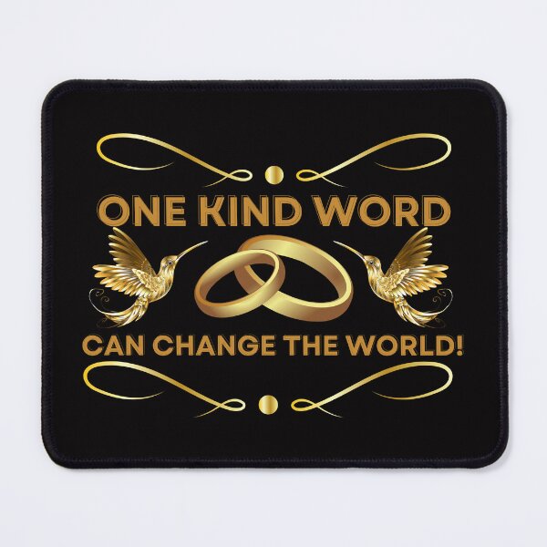 Item preview, One Kind Word Can Change the World - Inspirational Gold Design designed and sold by TrendyCanvasC.