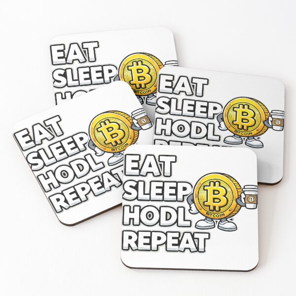 Item preview, Eat Sleep HODL Repeat Bitcoin Crypto Design designed and sold by NoCompetition.