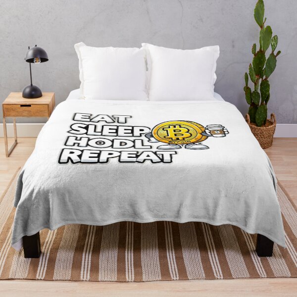 Artikelvorschau, Eat Sleep HODL Wiederholen Sie Bitcoin Crypto Design entworfen und verkauft von NoCompetition.