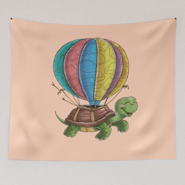 Item preview, Turtle with balloon designed and sold by DotPointLine.