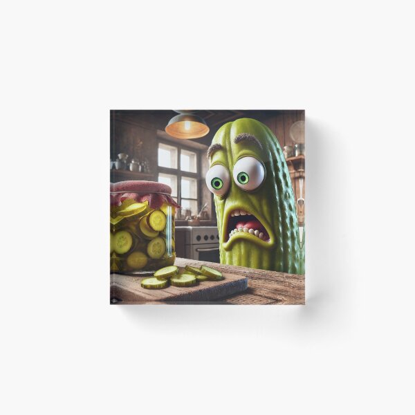 Item preview, Horrified pickle designed and sold by FusiTink.