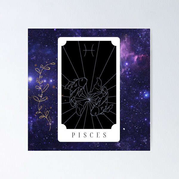 Item preview, Pisces Star Sign Astrology Tarot Card designed and sold by WildWoodlandWitch.