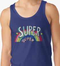Super Duper Hand Drawn Seventies Style Rainbow Graphic Tank Top