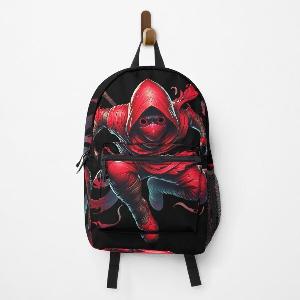 Item preview, Red Ninja Japanese Manga Anime Aesthetics Illustration White designed and sold by InkyGenies.