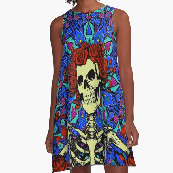 Item preview, Psychedelic Grateful day of the dead roses skeleton  designed and sold by Kludoman.