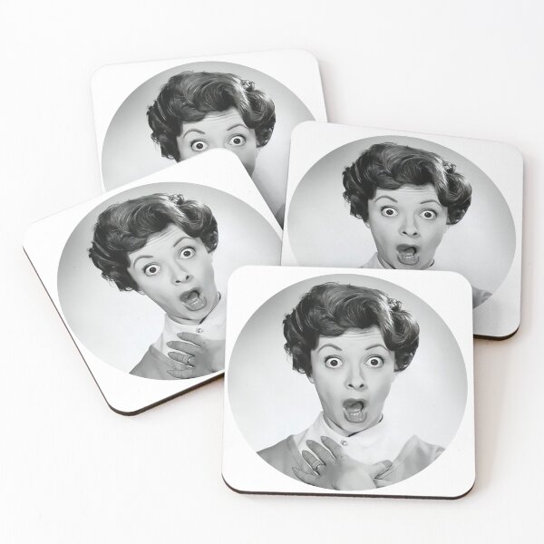Item preview, 1960s woman shocked or surprized black and while photo designed and sold by PIXEL POP DESIGNS - Beyond the Norm!.