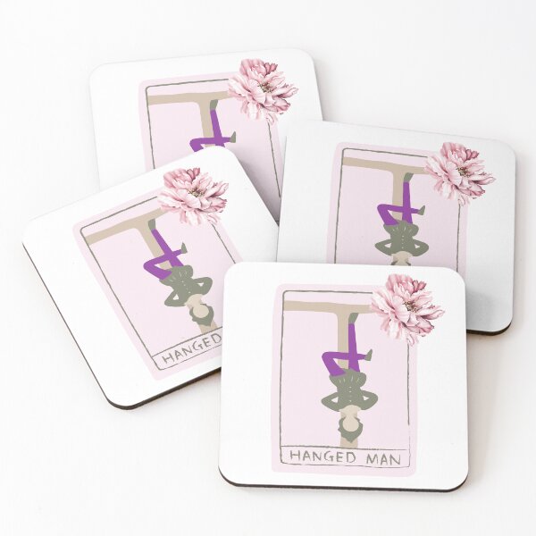 Item preview, Witchy Tarot Reader The Hanged Man Pink Peony  designed and sold by WildWoodlandWitch.