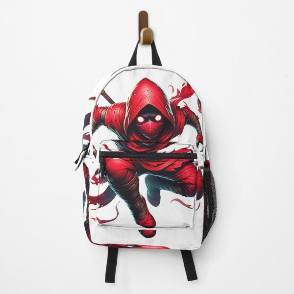 Item preview, Red Ninja Japanese Manga Anime Aesthetics Illustration White designed and sold by InkyGenies.