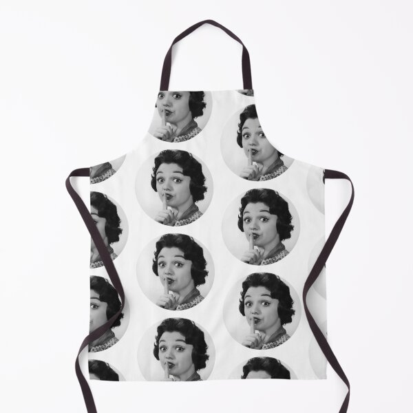 Item preview, 1950s woman shooshing (quiet please) sticker and t-shirts designed and sold by PIXEL POP DESIGNS - Beyond the Norm!.