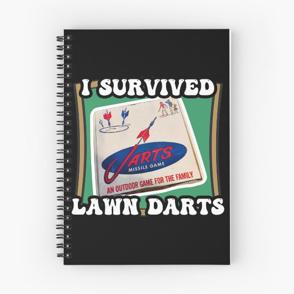 Item preview, I Survived Lawn Darts 80s toys - LAWN DART SURVIVOR - GenX - 80s games - Vintage Games JARTS designed and sold by originalsusie.