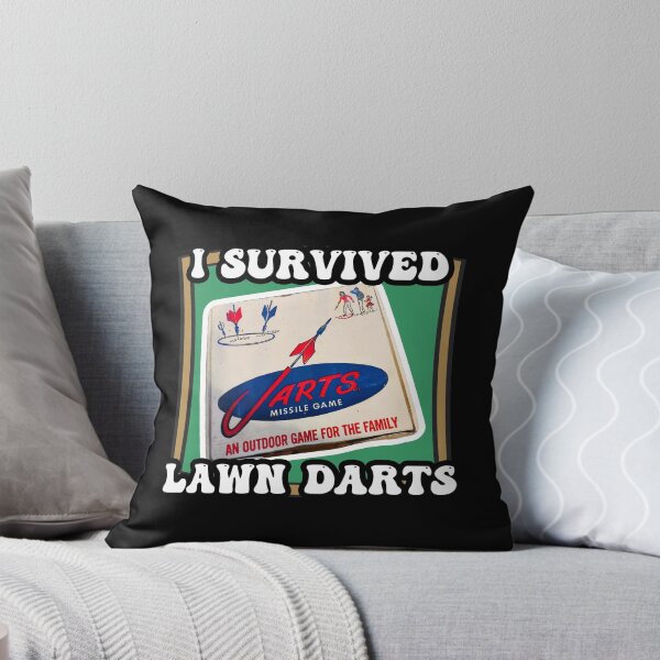 Item preview, I Survived Lawn Darts 80s toys - LAWN DART SURVIVOR - GenX - 80s games - Vintage Games JARTS designed and sold by originalsusie.