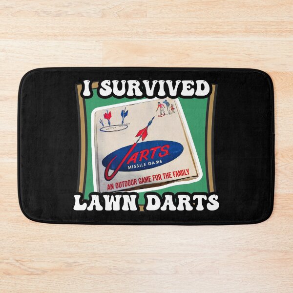Item preview, I Survived Lawn Darts 80s toys - LAWN DART SURVIVOR - GenX - 80s games - Vintage Games JARTS designed and sold by originalsusie.