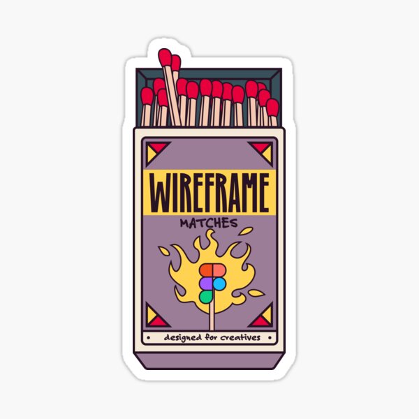 Item preview, Wireframe Matches - UX Designer | Product Designer | UI Designer Stickers designed and sold by PoshPixel.