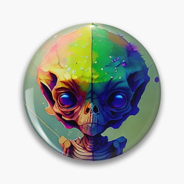 Item preview, Digital watercolor Alien skeleton designed and sold by LALO1000INK.