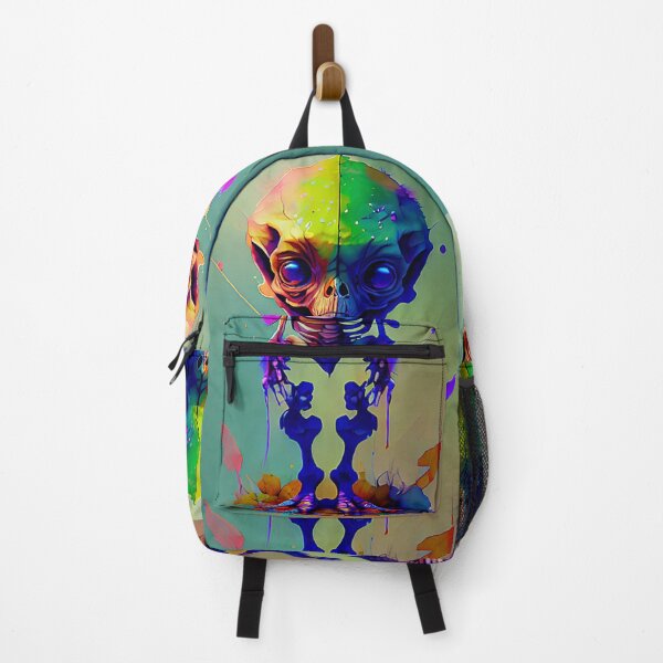 Item preview, Digital watercolor Alien skeleton designed and sold by LALO1000INK.