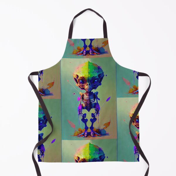 Item preview, Digital watercolor Alien skeleton designed and sold by LALO1000INK.