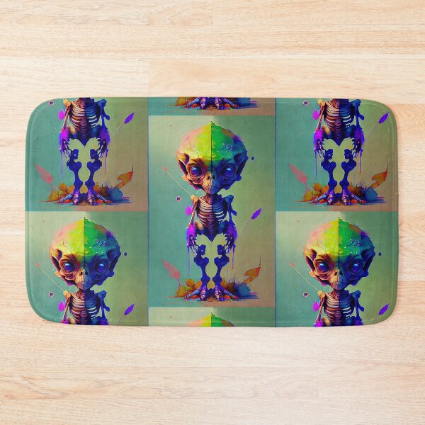 Item preview, Digital watercolor Alien skeleton designed and sold by LALO1000INK.