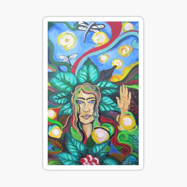 Earth Mother Goddess Painting Sticker
