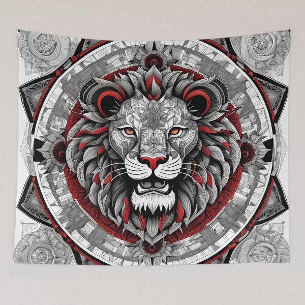 Item preview, Lion Mandalas with Intricate Details designed and sold by MandalasShops.