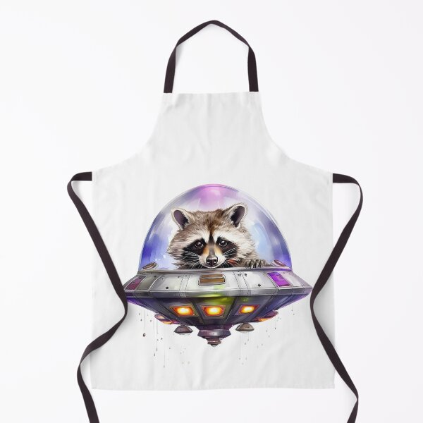 Item preview, Space raccoon, astronaut, flying saucer, UFO, space, adventure designed and sold by Eamornia.