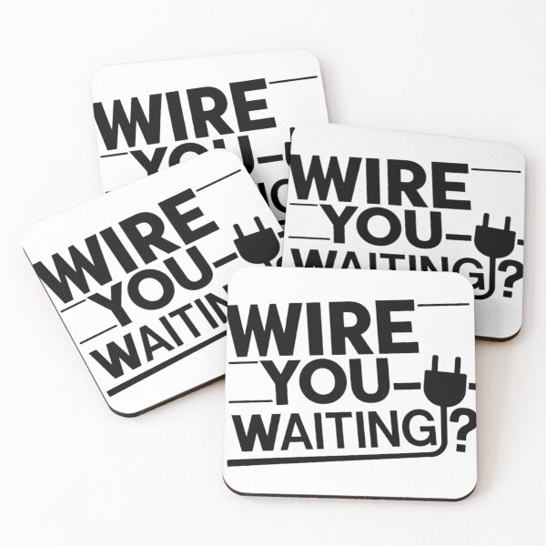 Item preview, "Wire You Waiting? Funny Electrician T-Shirt" designed and sold by Lion G.