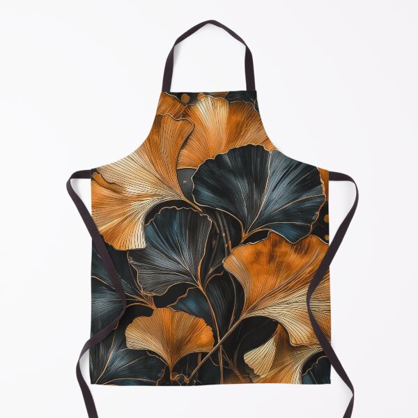 Item preview, Dark orange gingko biloba leaves nature #pattern #nature designed and sold by JBJart.