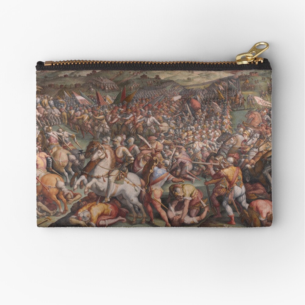 Classic Art The battle of Marciano in Val di Chiana By Giorgio Vasari Zipper Pouch