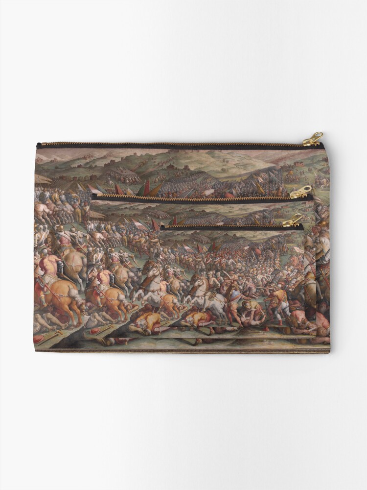 Alternate view of Classic Art The battle of Marciano in Val di Chiana By Giorgio Vasari Zipper Pouch