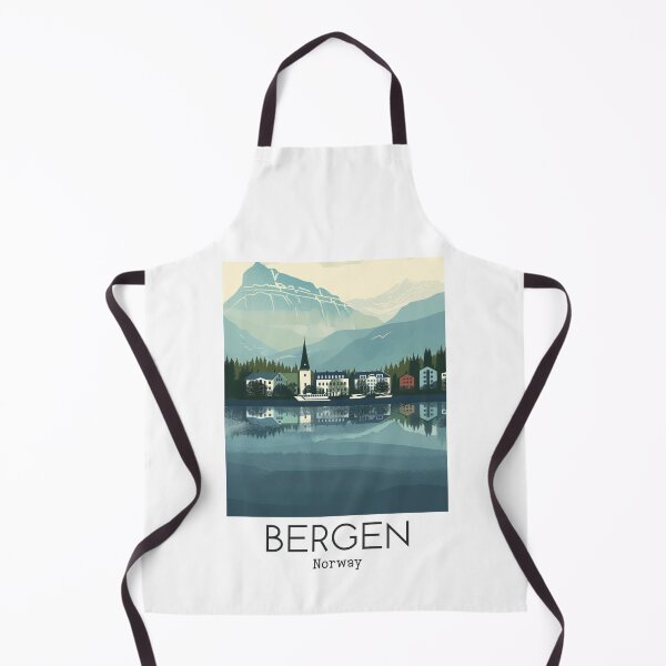 Item preview, A Vintage Travel Illustration of Bergen - Norway  designed and sold by GoodOldVintage.